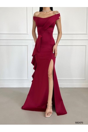 171446 TOPTAN BORDO ABİYE