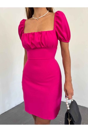 171528 TOPTAN FUŞYA ELBİSE