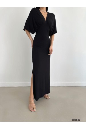 172132 TOPTAN SİYAH ELBİSE