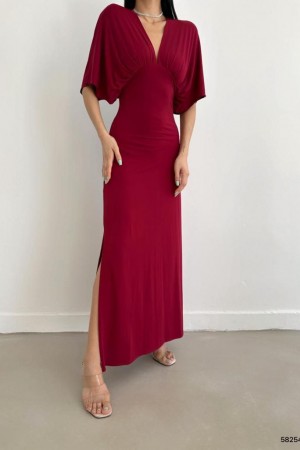 172135 burgundy DRESS