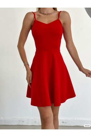 172143 TOPTAN KIRMIZI ELBİSE