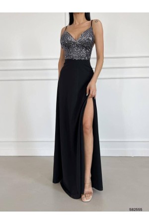 172160 TOPTAN SİYAH ABİYE