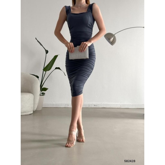 172188 TOPTAN GRİ ELBİSE