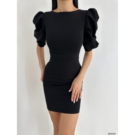 172299 TOPTAN SİYAH ELBİSE