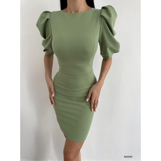 172302 TOPTAN HAKİ ELBİSE