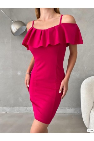 172306 TOPTAN FUŞYA ELBİSE