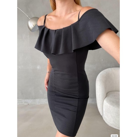 172309 TOPTAN SİYAH ELBİSE