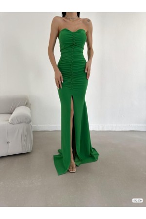 172844 TOPTAN YEŞİL ELBİSE