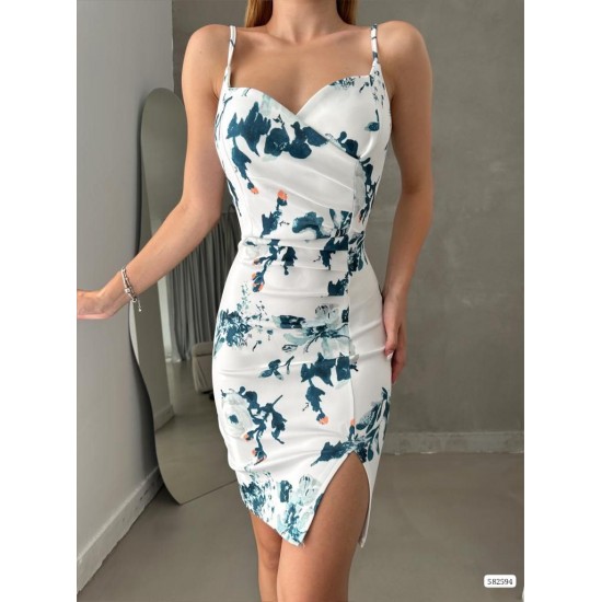 173025 TOPTAN DESENLİ ELBİSE