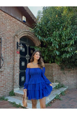 173135 TOPTAN SAKS ELBİSE