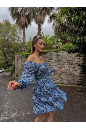 173137 TOPTAN DESENLİ ELBİSE