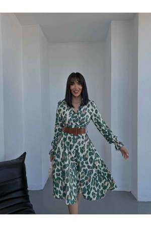 173144 TOPTAN DESENLİ ELBİSE