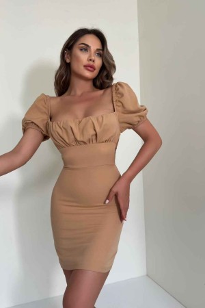 174289 beige DRESS