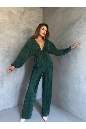 174298 TOPTAN YEŞİL PANTOLON TAKIM