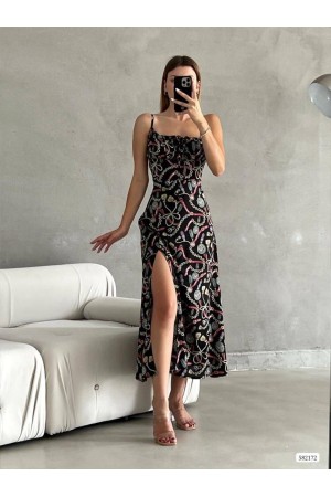 174420 TOPTAN DESENLİ ELBİSE