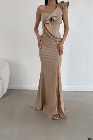 174435 beige DRESS