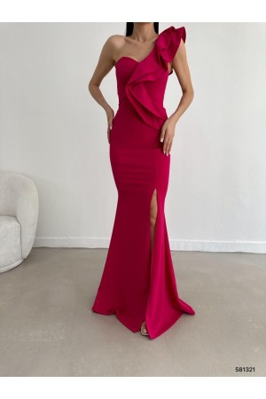 174436 TOPTAN FUŞYA ELBİSE