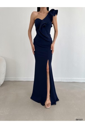 174439 TOPTAN LACİVERT ELBİSE