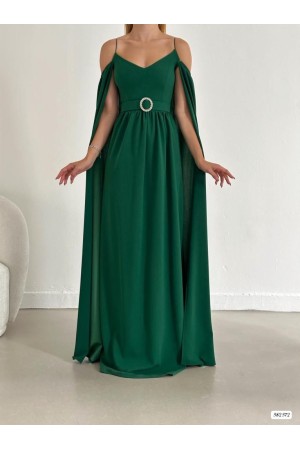 174754 TOPTAN YEŞİL ELBİSE