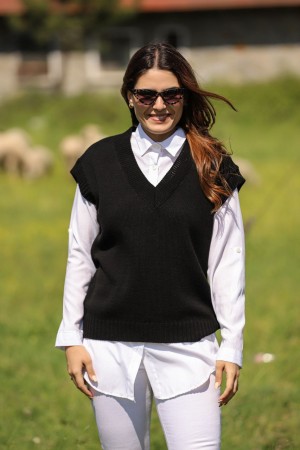 174769 TOPTAN SİYAH SÜVETER