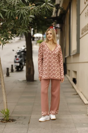 175196 TOPTAN DESENLİ PANTOLON TAKIM