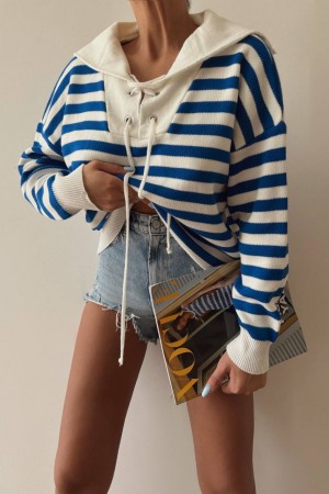 175590 striped BLOUSE