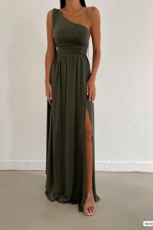 175665 khaki Evening dress