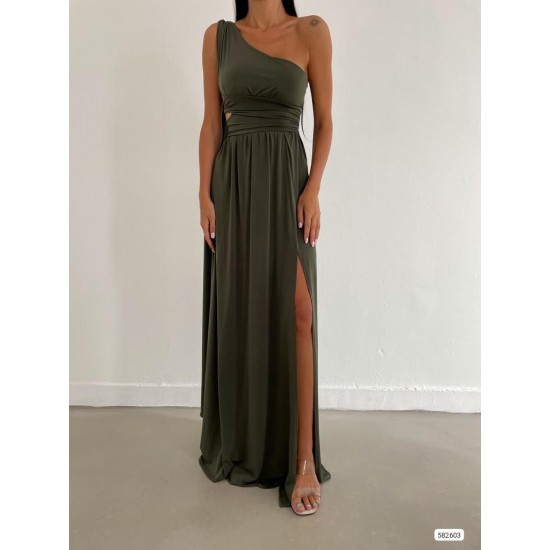 175665 khaki Evening dress
