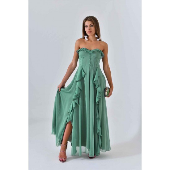175717 GREEN Evening dress