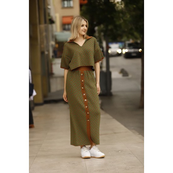 175728 patterned Skirt