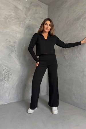 175996 TOPTAN SİYAH PANTOLON TAKIM