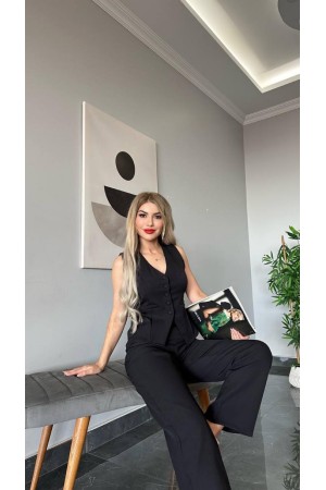 176121 black Pants suit