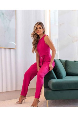 176145 TOPTAN FUŞYA PANTOLON TAKIM