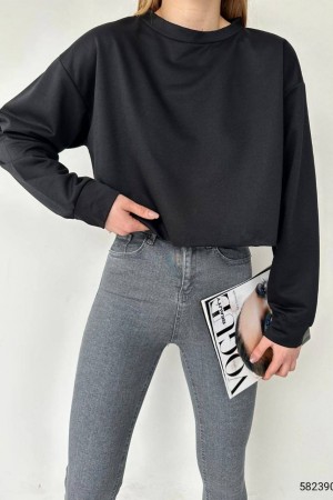 176430 TOPTAN SİYAH SWEAT
