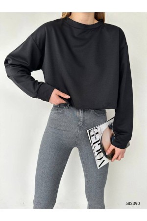 176430 TOPTAN SİYAH SWEAT