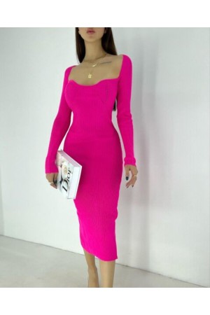 176456 TOPTAN FUŞYA ELBİSE