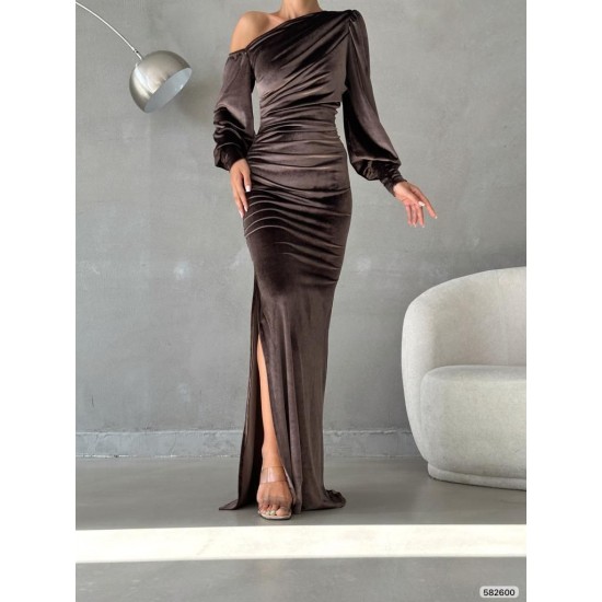 176641 TOPTAN KAHVE ELBİSE