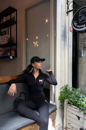 177084 TOPTAN SİYAH TAYT TAKIM