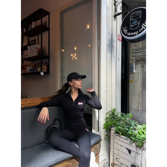 177084 TOPTAN SİYAH TAYT TAKIM