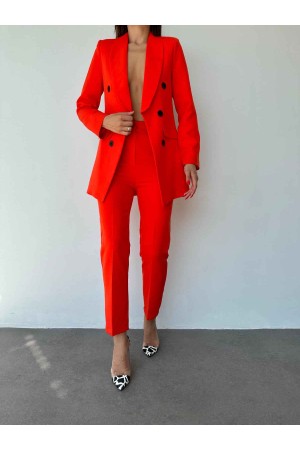 177235 TOPTAN NAR ÇİÇEĞİ PANTOLON TAKIM