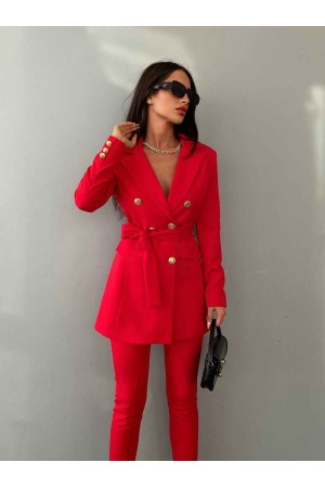 177240 TOPTAN KIRMIZI PANTOLON TAKIM