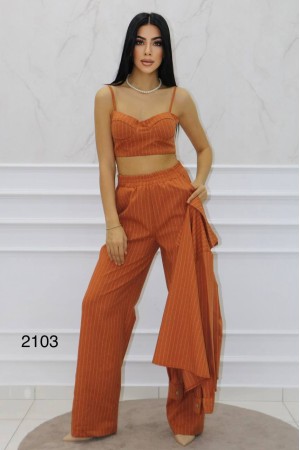 177328 TOPTAN ÇİZGİLİ PANTOLON TAKIM