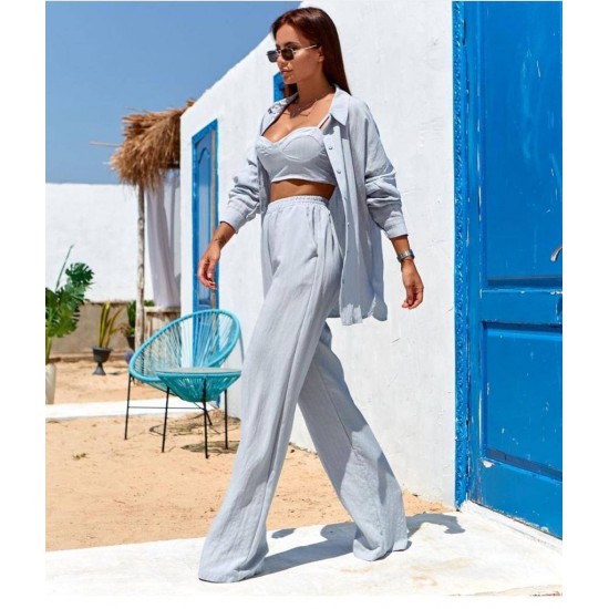 177329 TOPTAN ÇİZGİLİ PANTOLON TAKIM