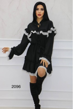 177334 TOPTAN SİYAH ELBİSE