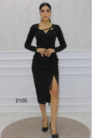 177341 TOPTAN SİYAH ELBİSE