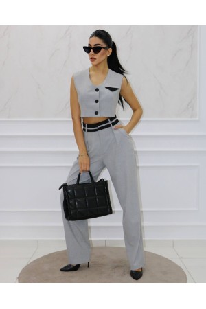 177343 TOPTAN AÇIK GRİ PANTOLON TAKIM