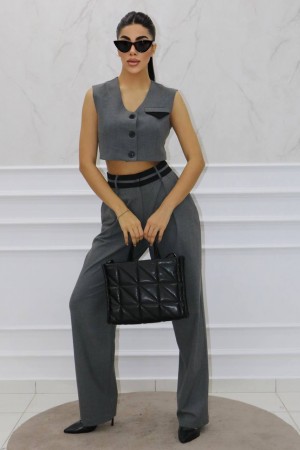 177345 Grey Pants suit