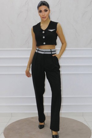 177346 black Pants suit