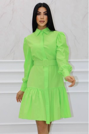 177348 TOPTAN YEŞİL ELBİSE