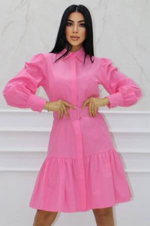 177349 TOPTAN PEMBE ELBİSE